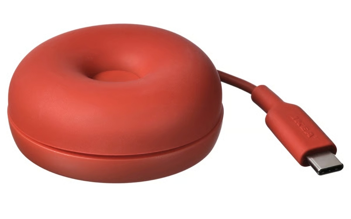 IKEA chargeur sans fil Qi2 donut rouge