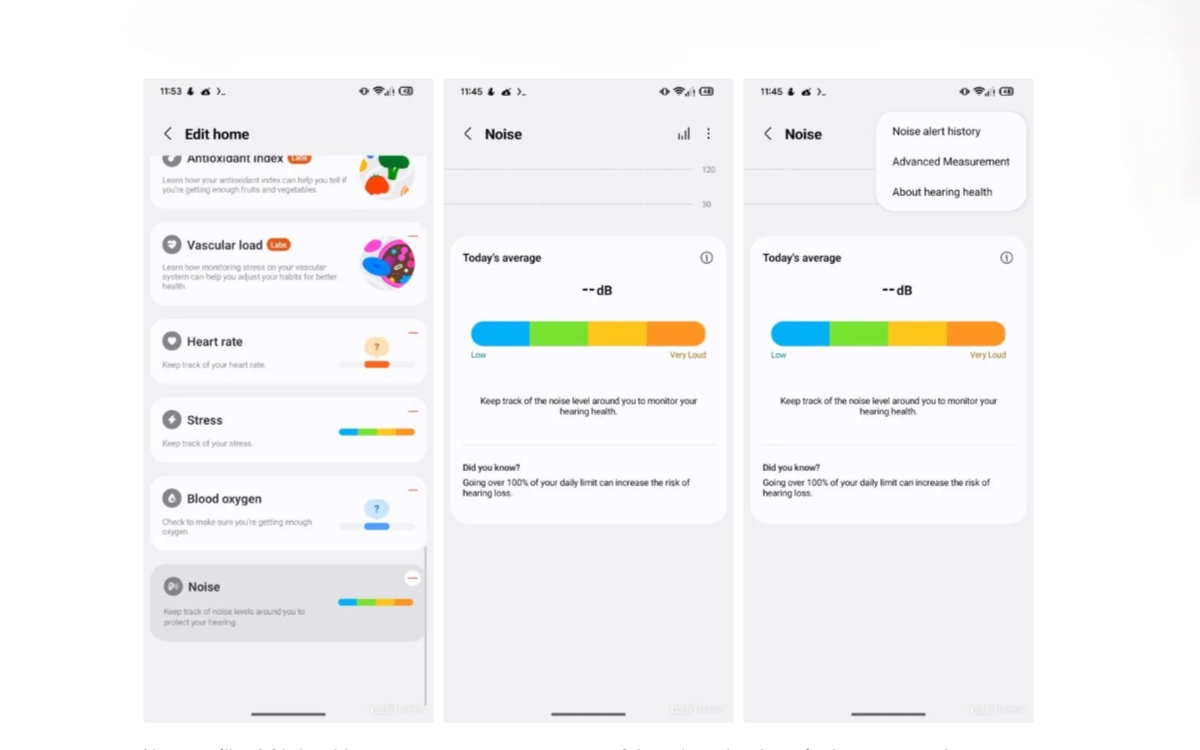 Samsung Health bruit