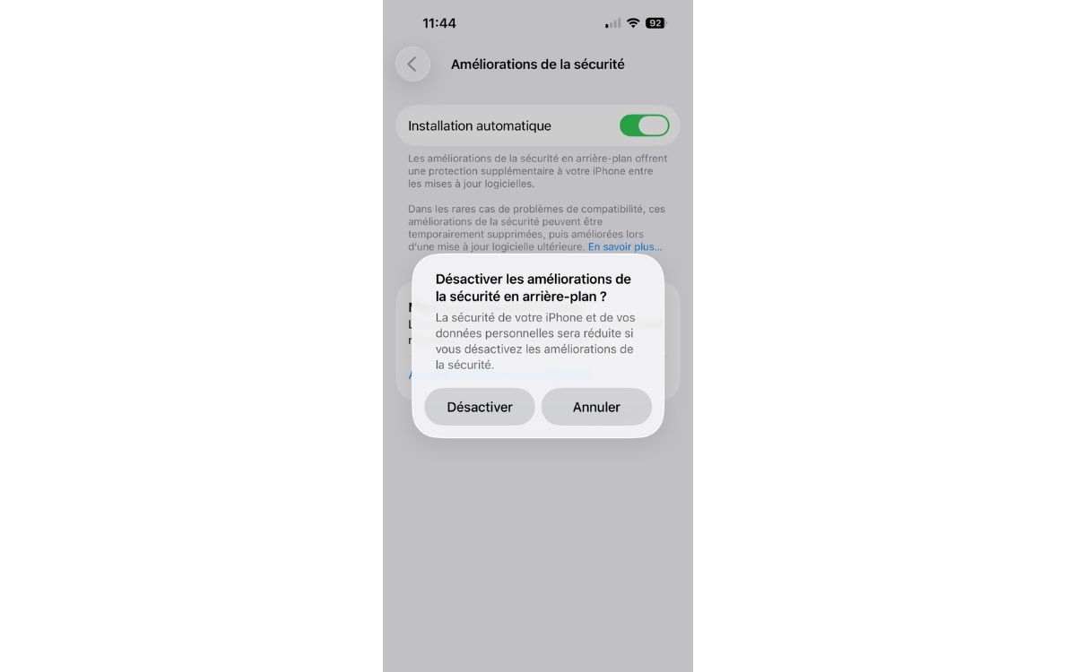 Apple mise à jour sécurité en arrière-plan 2
