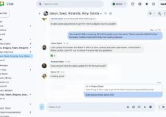 Google Chat transfert messages