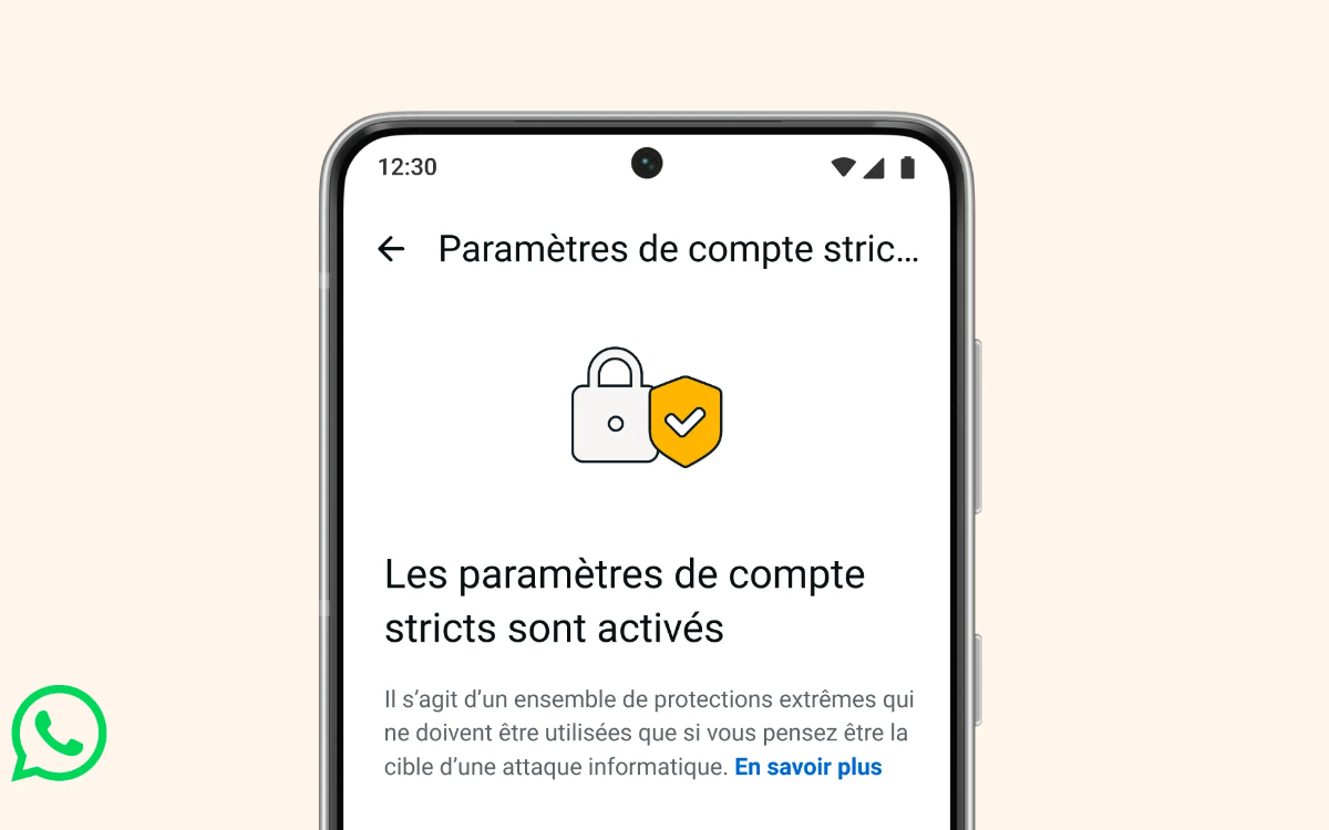 whatsapp paramètres compte stricts