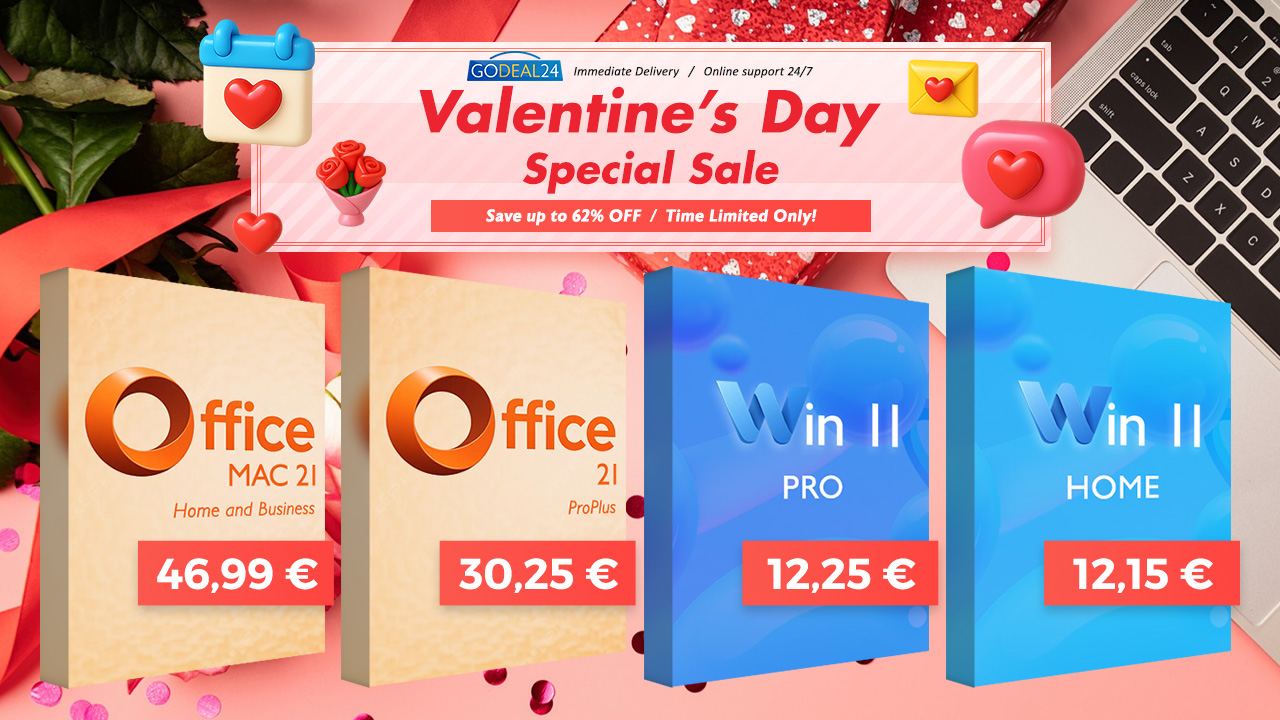 Saint-Valentin 2026 : et si vous offriez… une licence Windows à 12€ ?