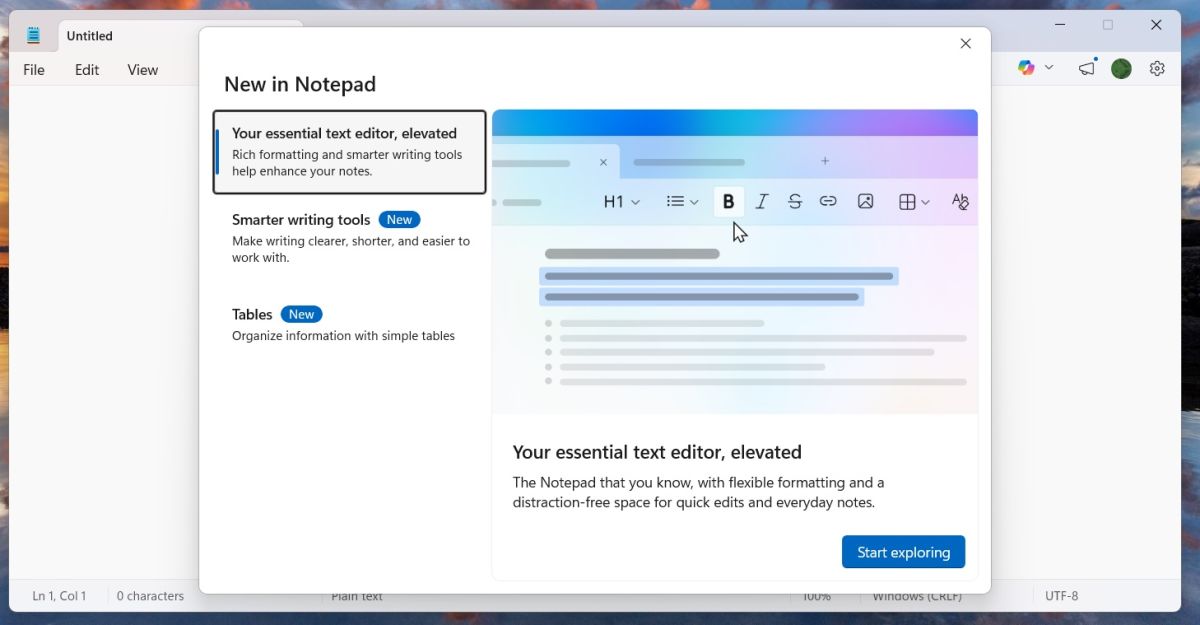 bloc note windows 11