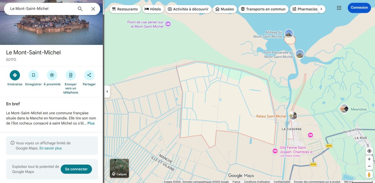 google maps connexion