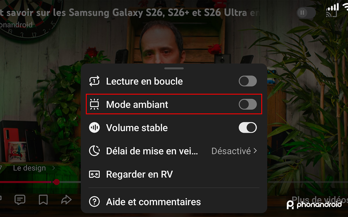 mode ambiant youtube tuto