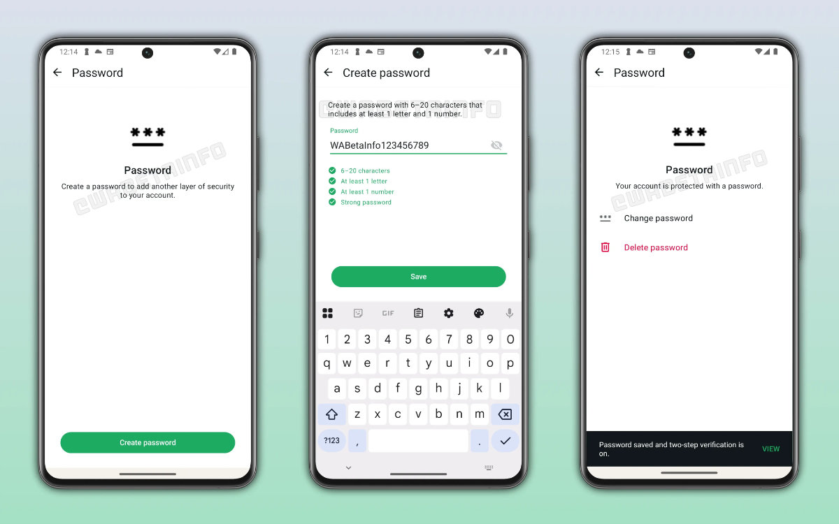 whatsapp mot de passe