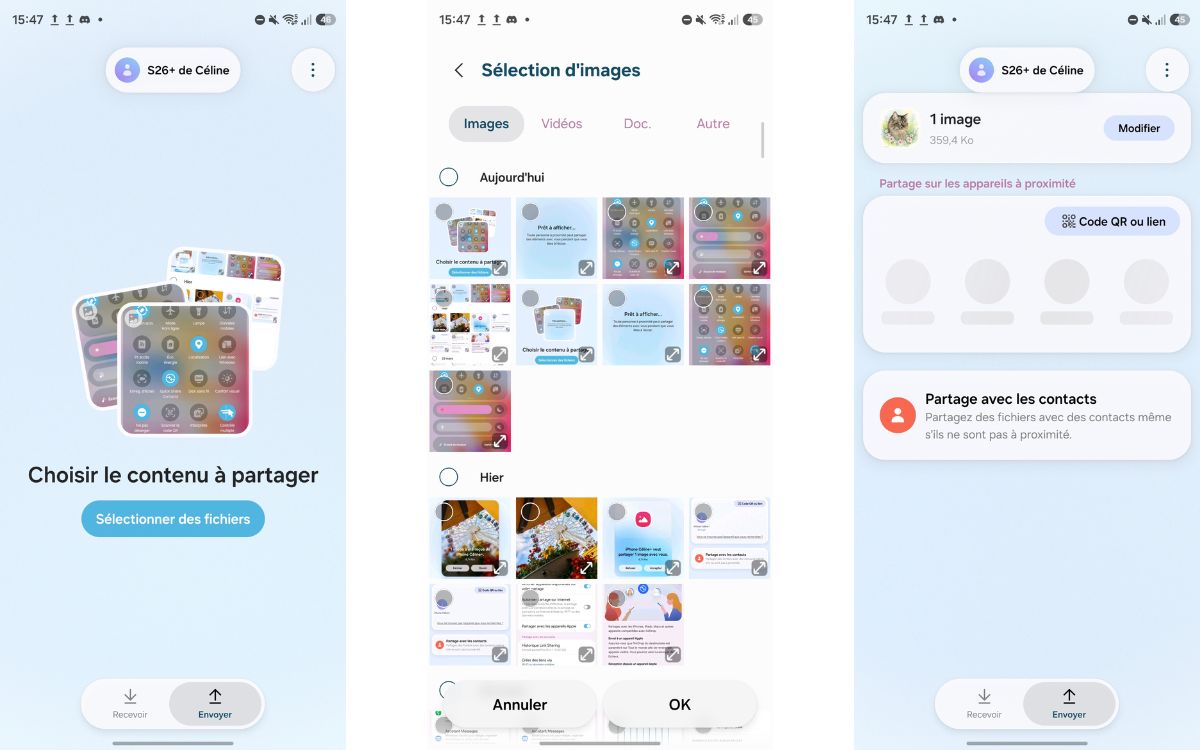 Samsung Galaxy Quick Share compatible AirDrop Apple 2
