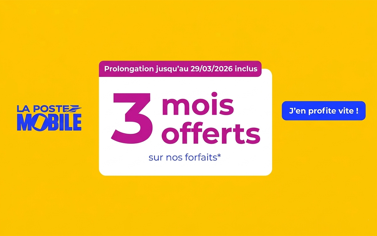 3 mois gratuits chez La Poste Mobile