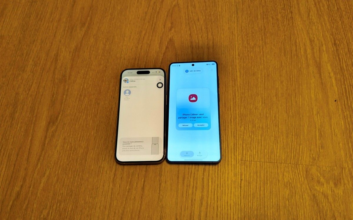 AirDrop Apple compatibilité Quick Share Samsung Galaxy