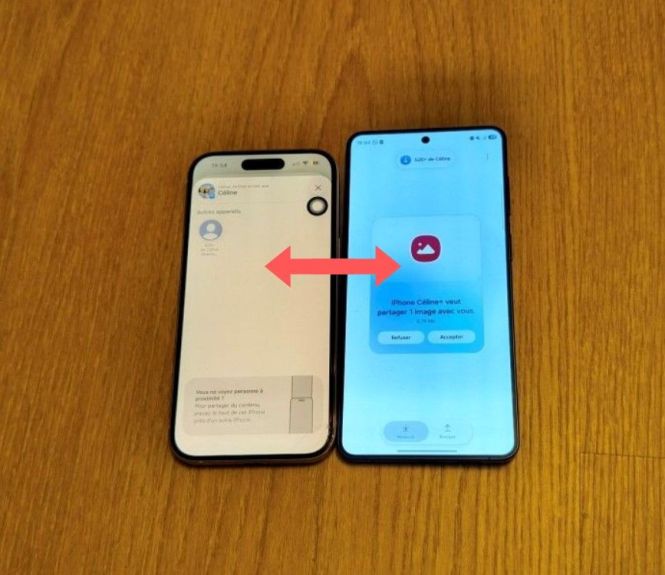 Apple AirDrop compatible Quick Share Samsung Galaxy