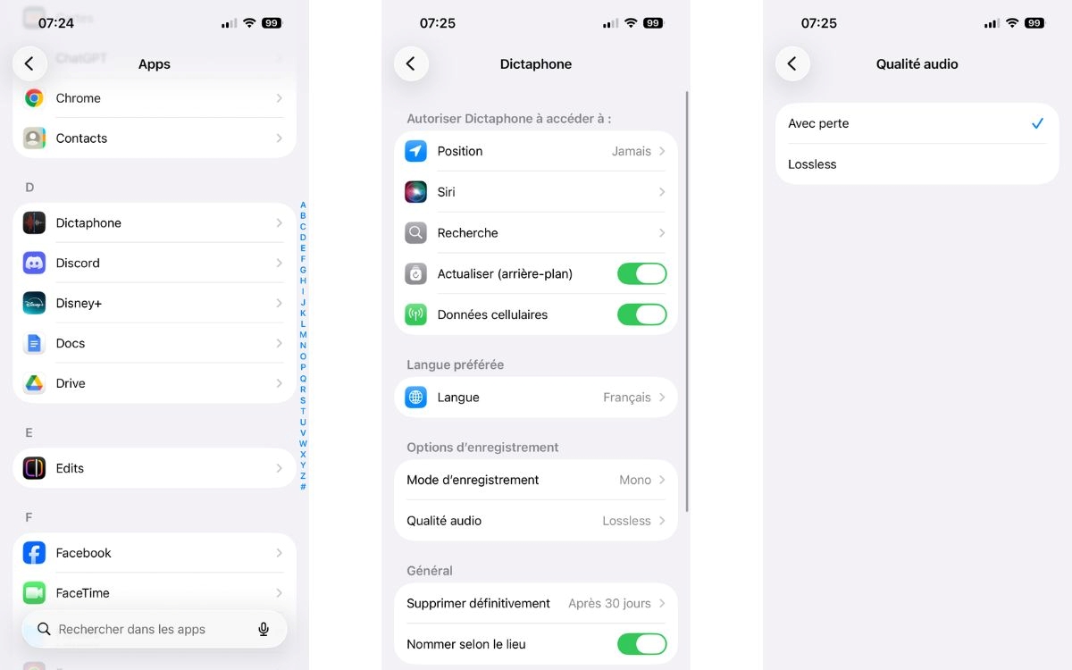 Apple dictaphone lossless