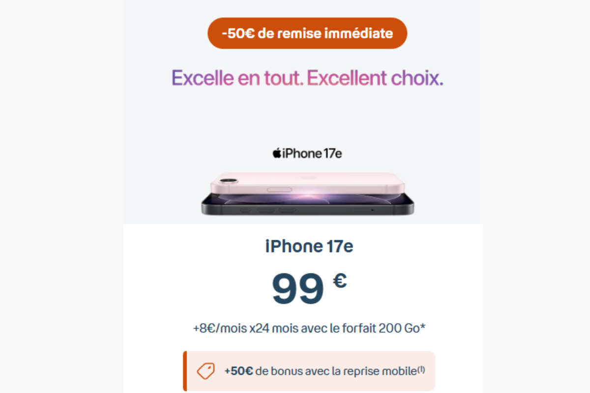 Offre Bouygues iPhone 17e