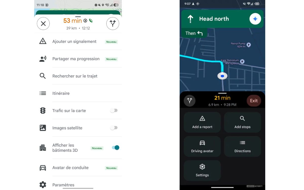 Google Maps partage position