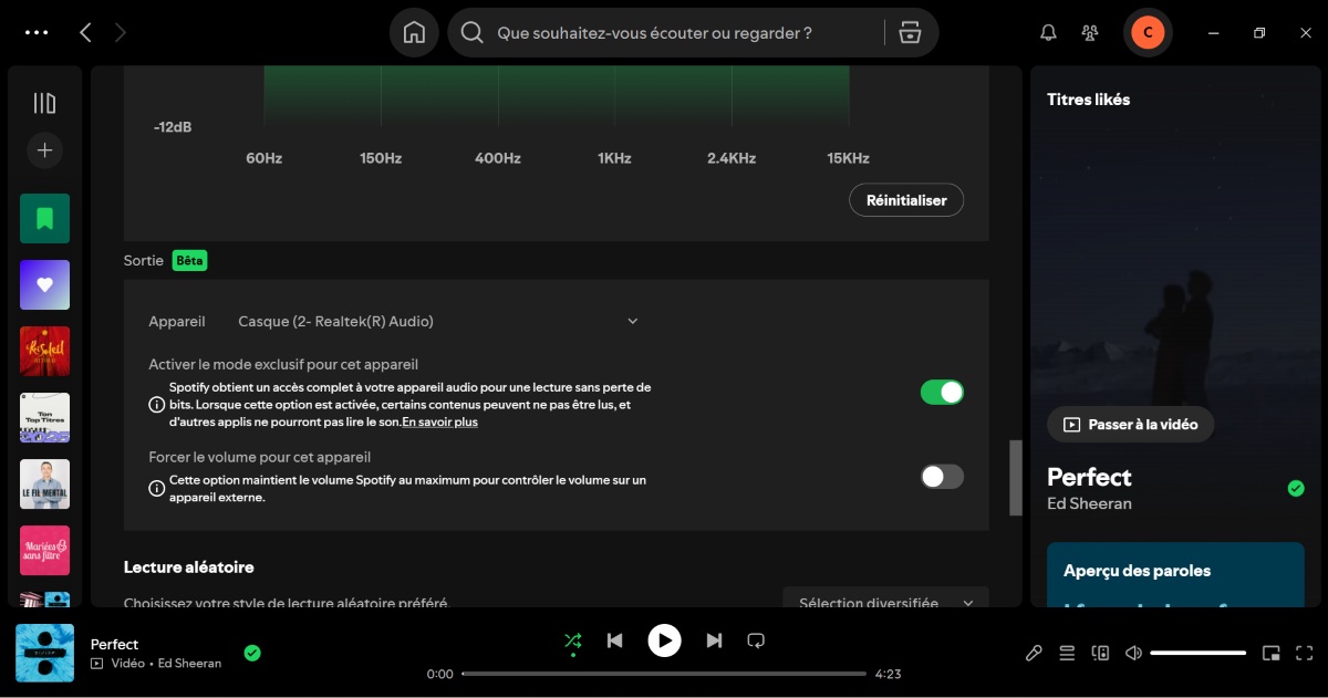 Spotify mode exclusif