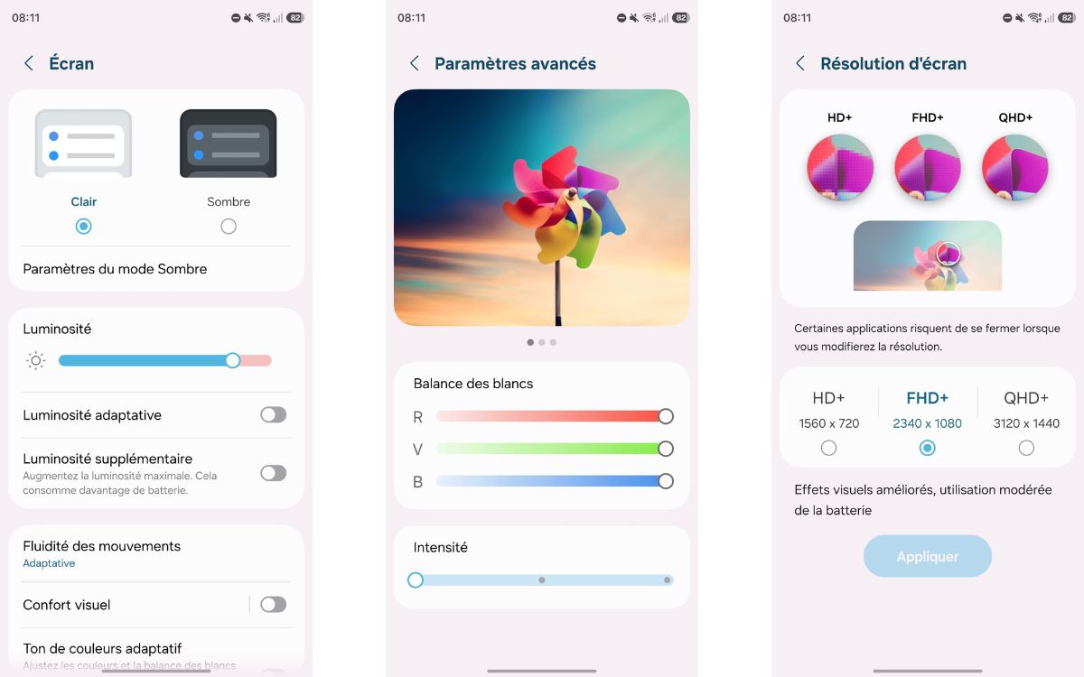 Test Samsung Galaxy S26+ écran