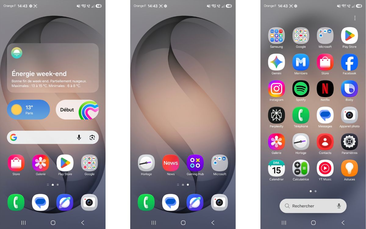 Test Samsung Galaxy S26+ interface