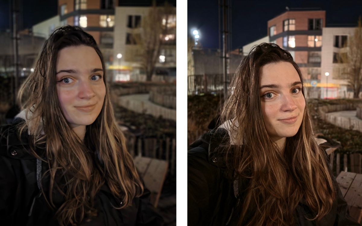 Test Samsung Galaxy S26+ portrait selfie VS grand angle nuit