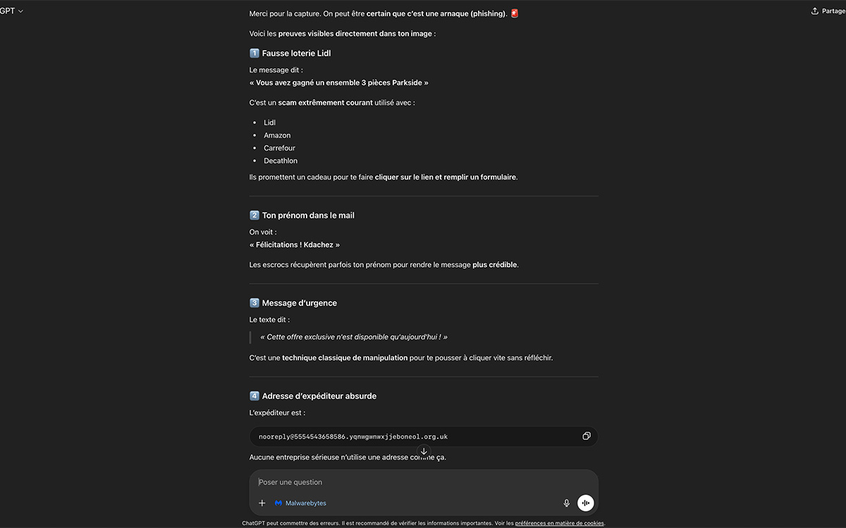 chatGPT malwarebytes tuto
