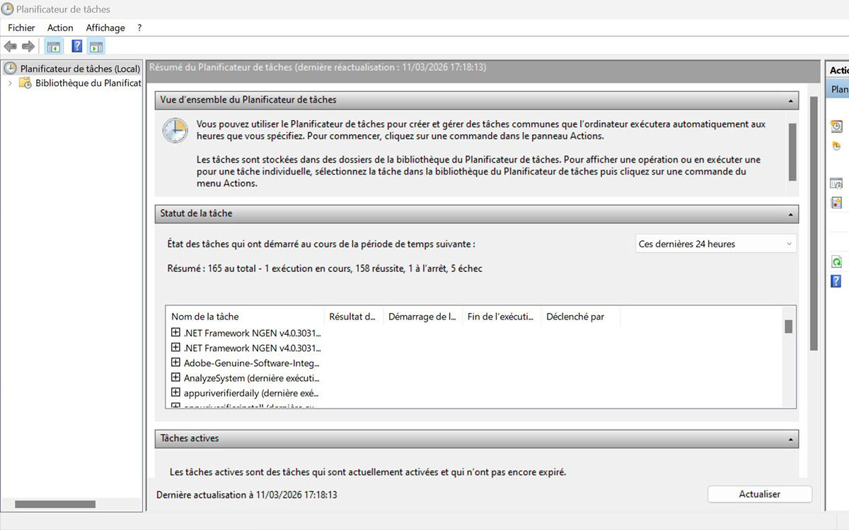 tutoriel planificateur tâches windows