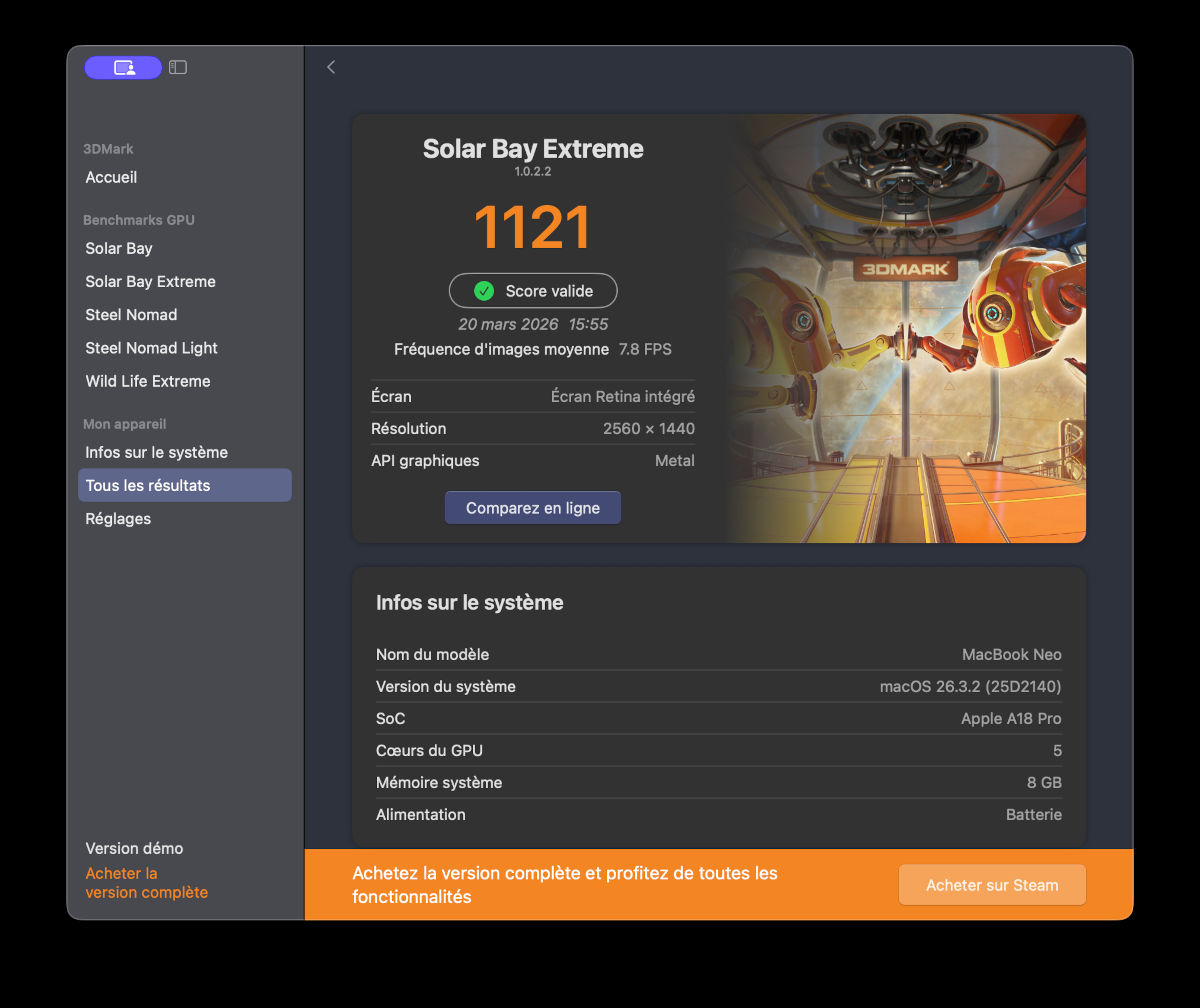 apple macbook neo test