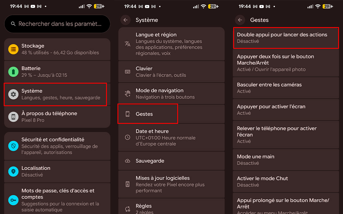 tuto google pixel double appui