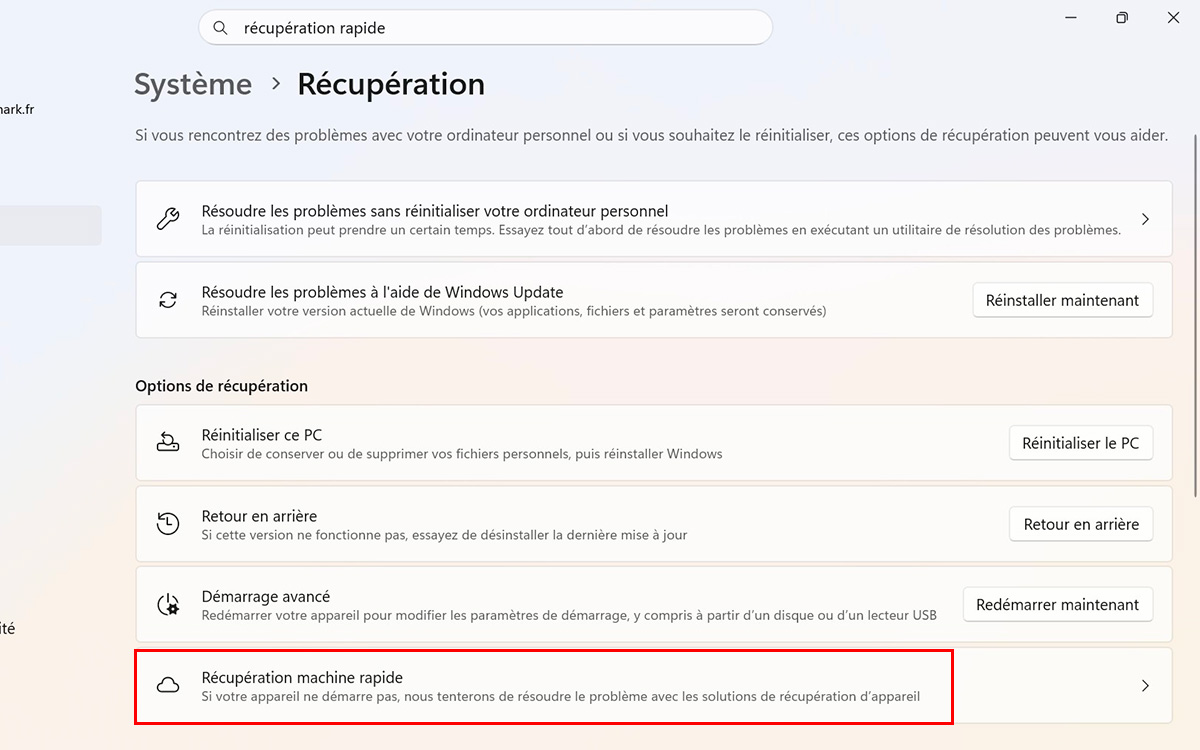 tutoriel restauration windows 11