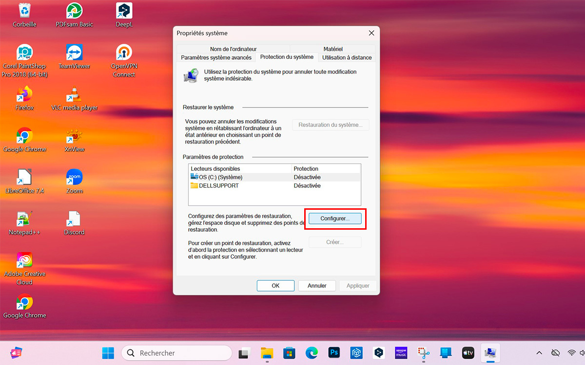 tutoriel restauration windows 11