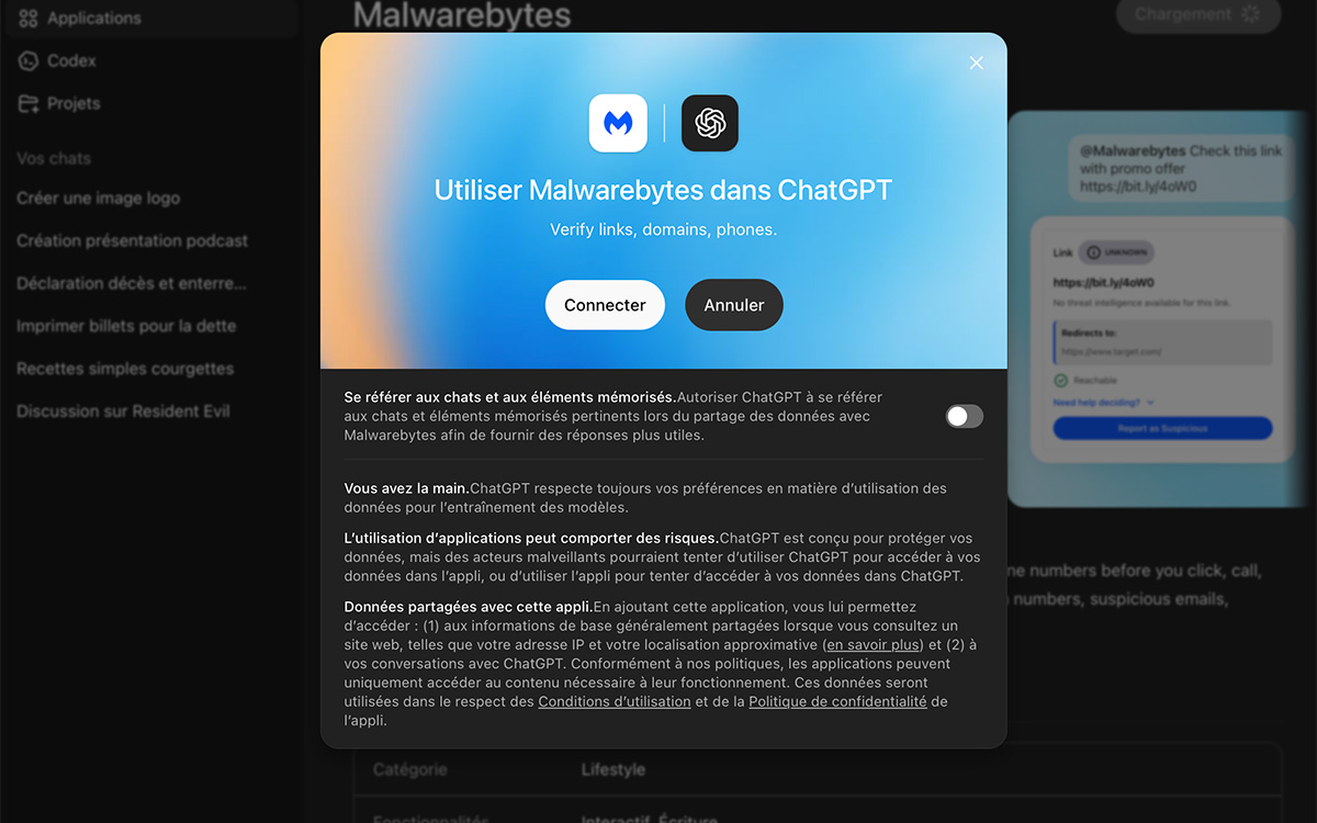 chatGPT malwarebytes tuto