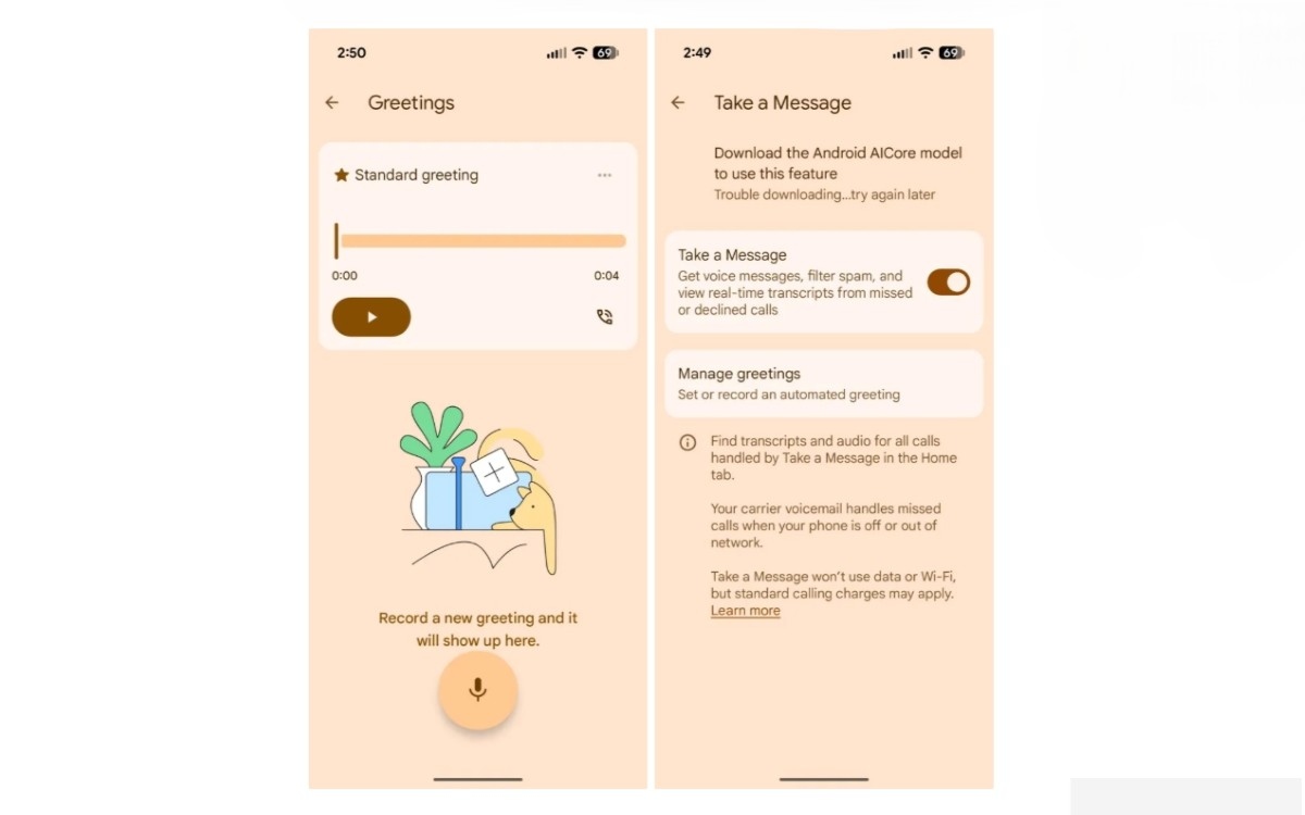 Google Pixel Take a Message