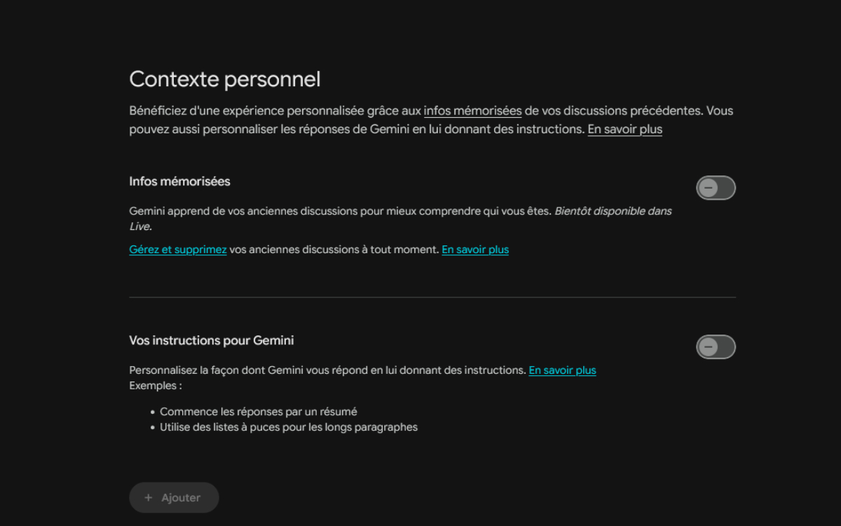 IA Gemini Memoire