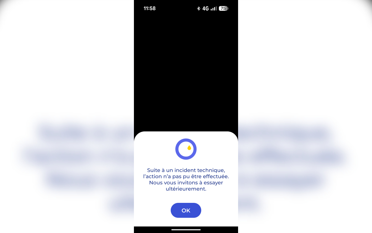 Panne LCL application