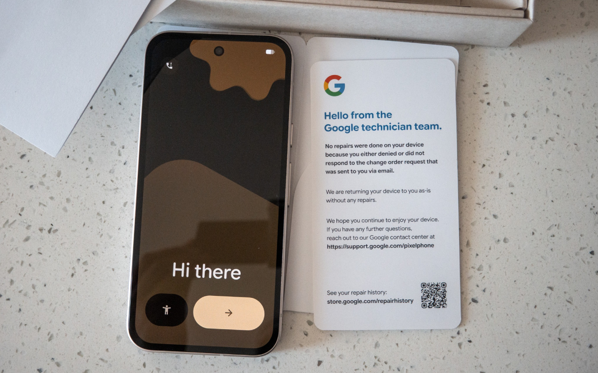 Le Pixel 9a rendu à son propriétaire sans aucun dégât