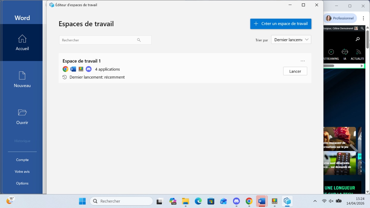 et vérifiez que la disposition vous convient