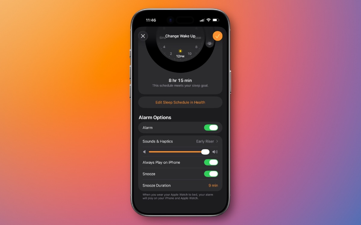 alarme apple watch ios26.4