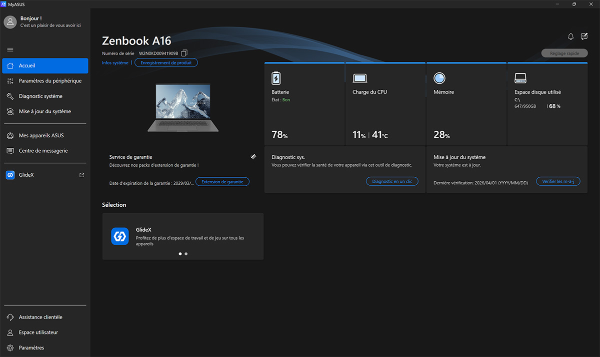 asus zenbook a16 - myasus