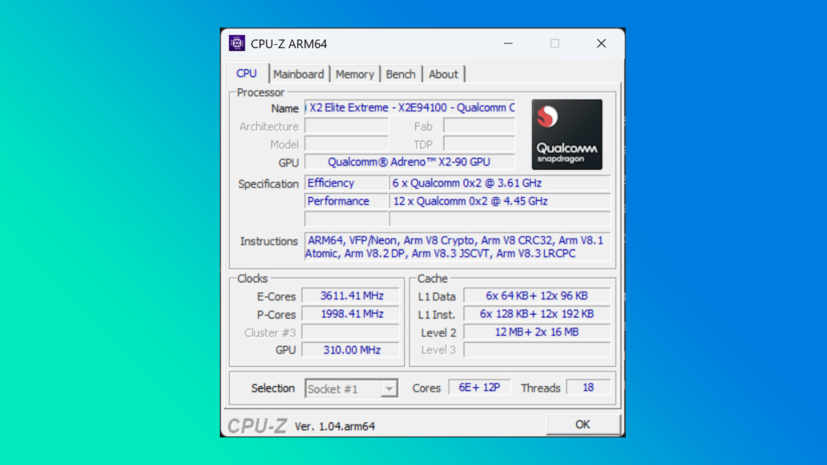 asus zenbook a16 - test cpu-z