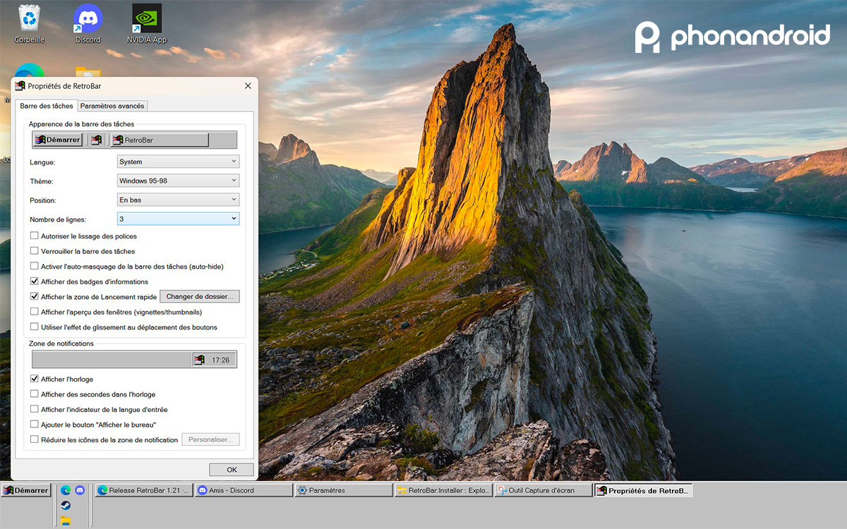 Retrobar Windows tuto
