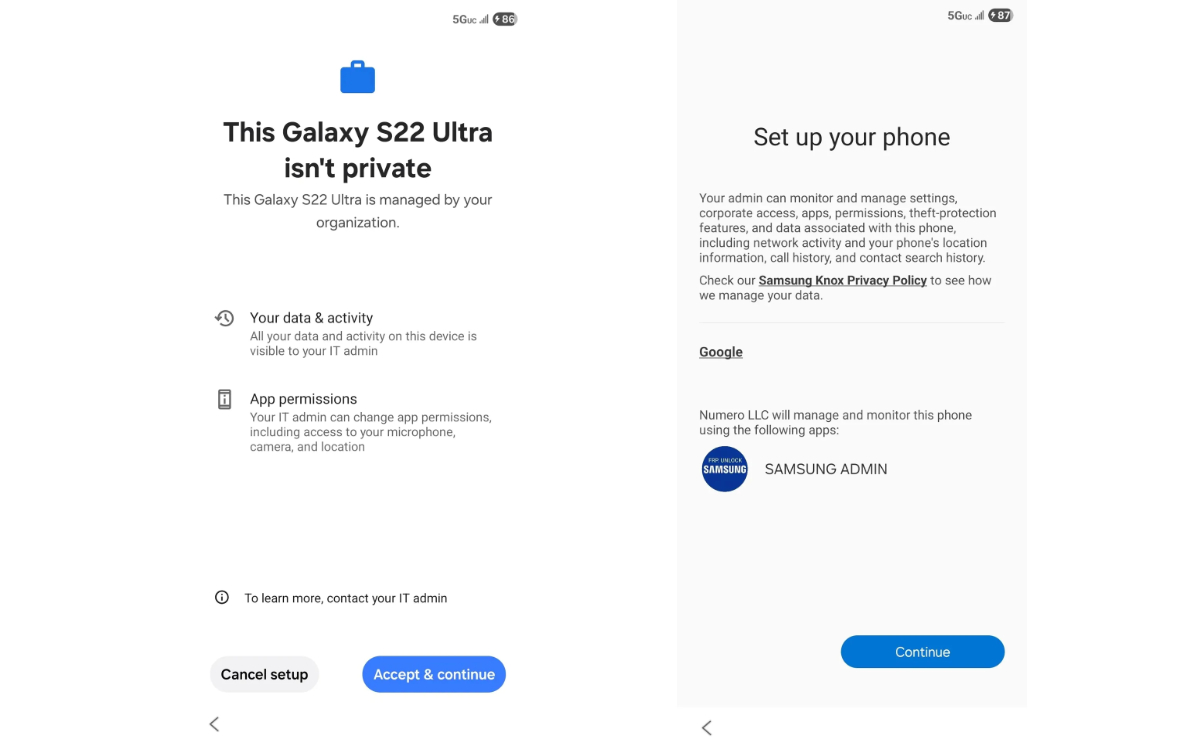 galaxy S22 hack knox