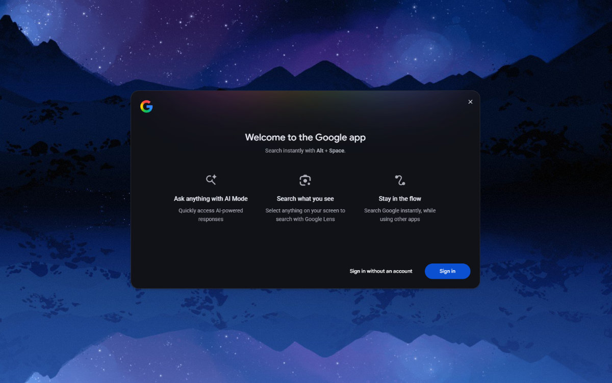 google desktop connexion