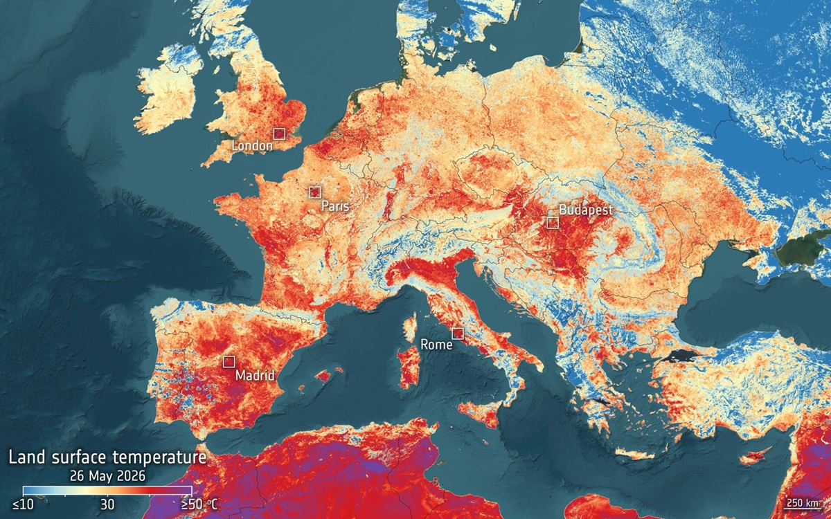Carte chaleur europe