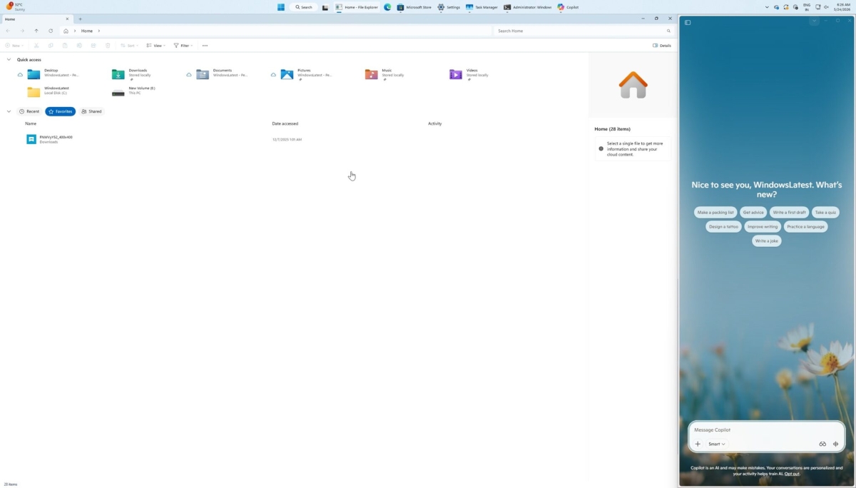 Copilot Windows 11 dispositions ancrage