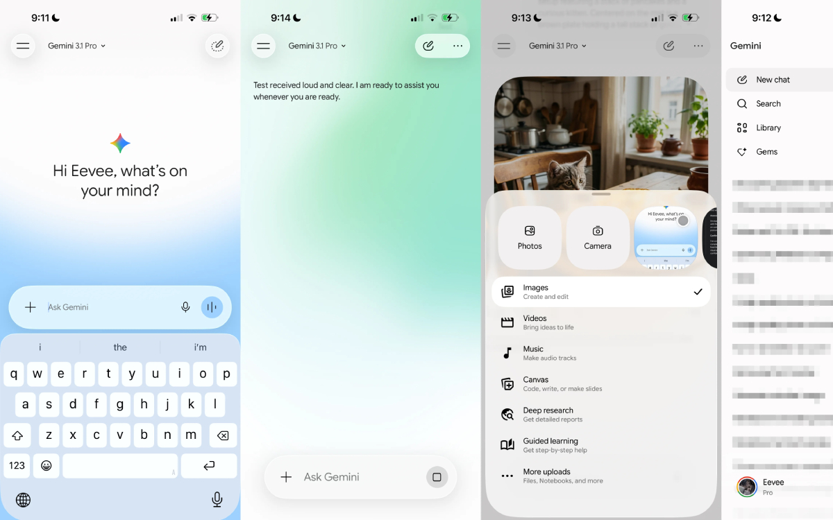 Gemini nouveau design iOS