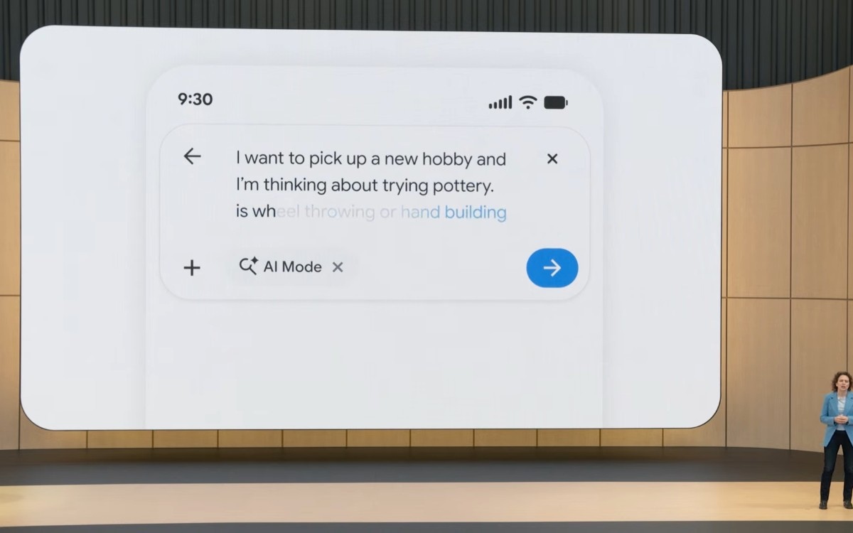 Google Search IO barre de recherche intelligente suggestions