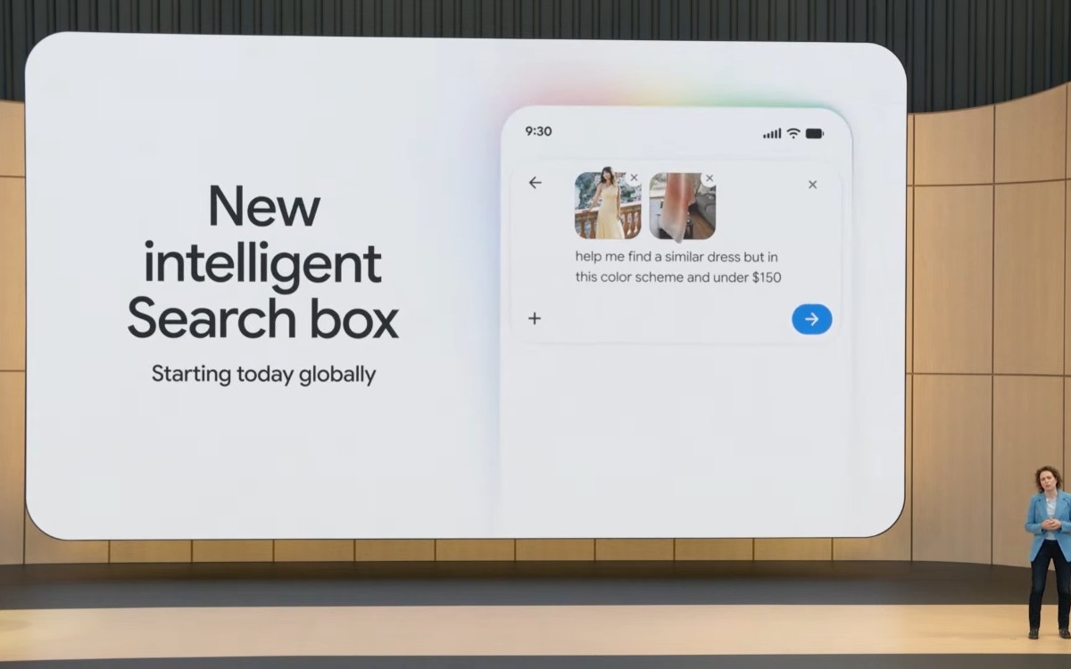 Google Search IO barre de recherche intelligente