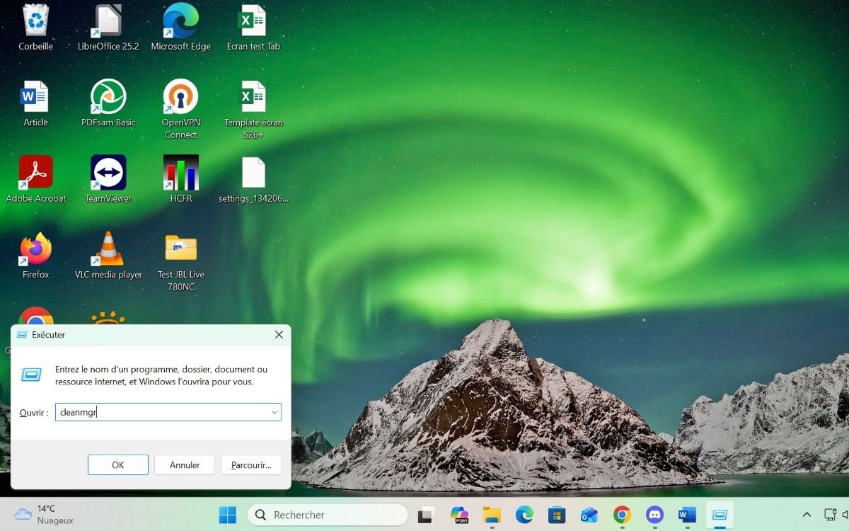 Nettoyage disque PC Windows cleanmgr