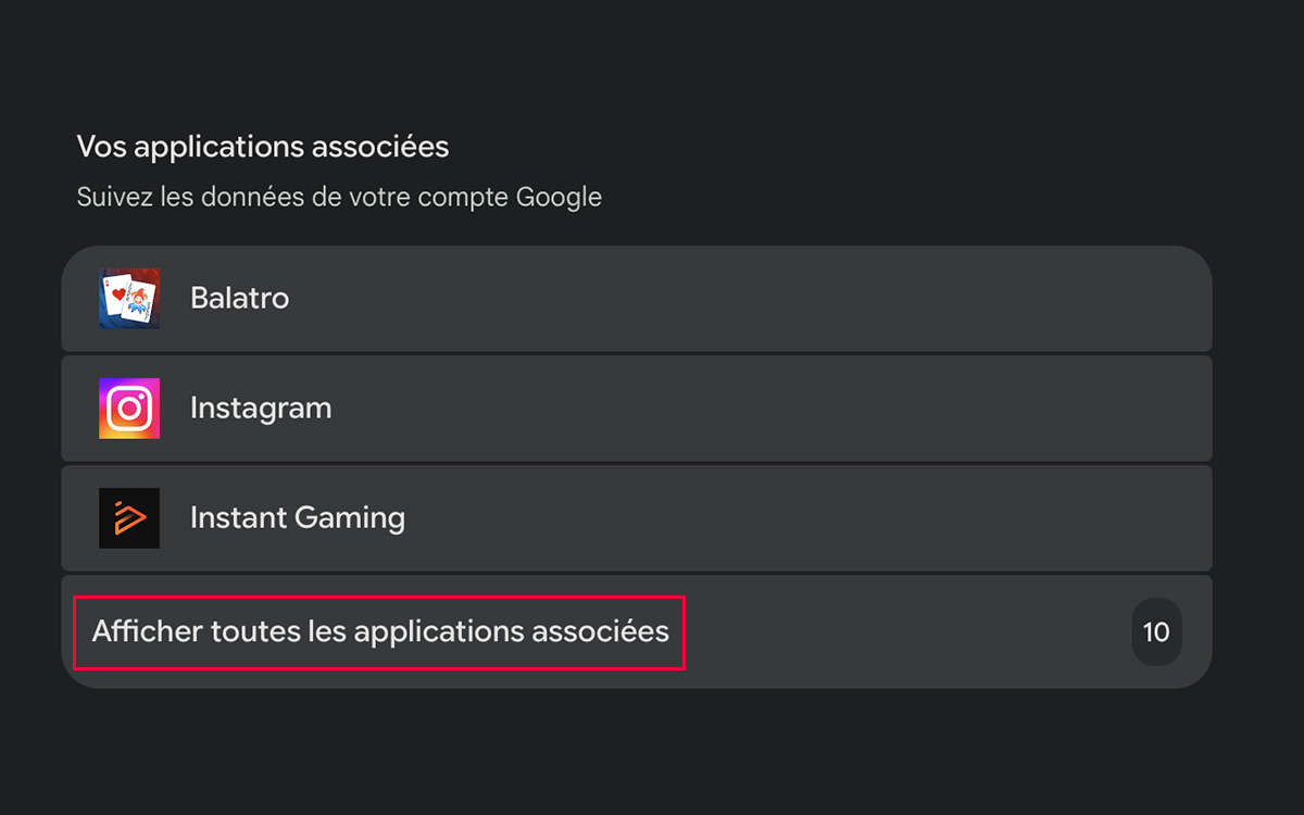 Tuto compte Google accès applis