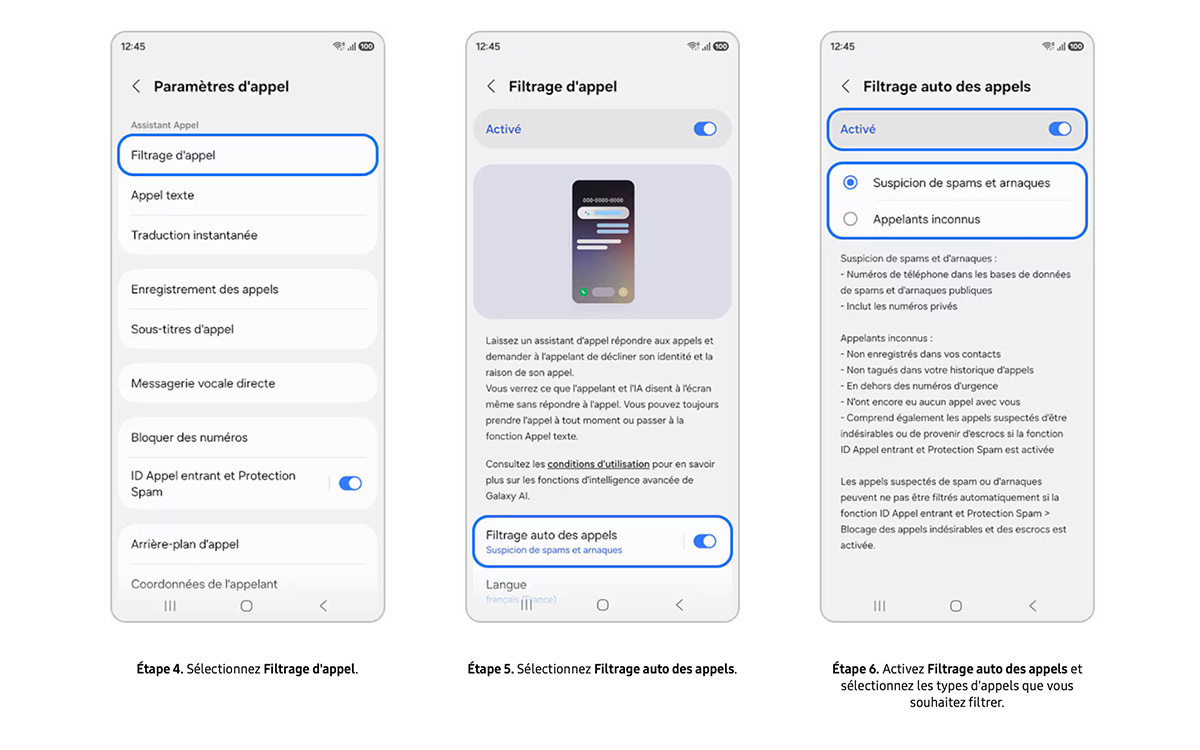 tutoriel filtrage des appels