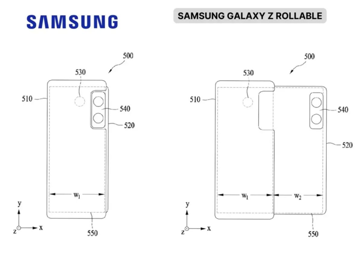 Samsung smartphone enroulable