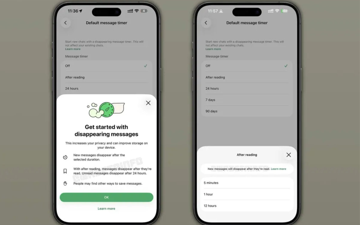 whatsapp messages ephemeres