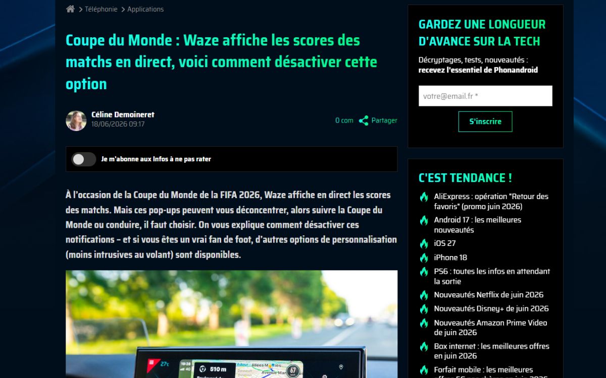 Phonandroid s'abonner newsletter web